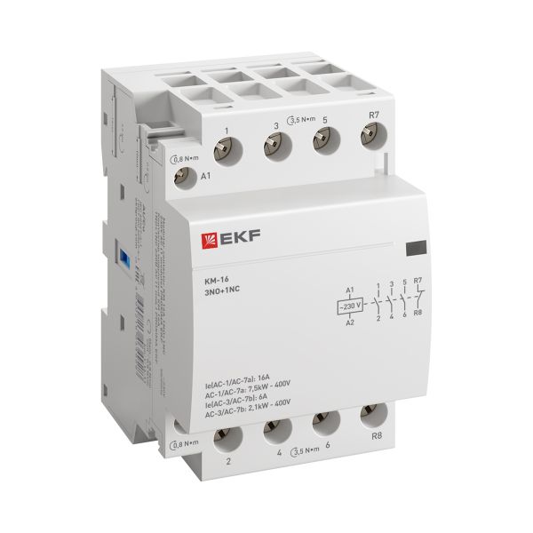 Контактор модульный КМ 16А 3NO+1NC 230В АС (3 мод.) PROXIMA EKF