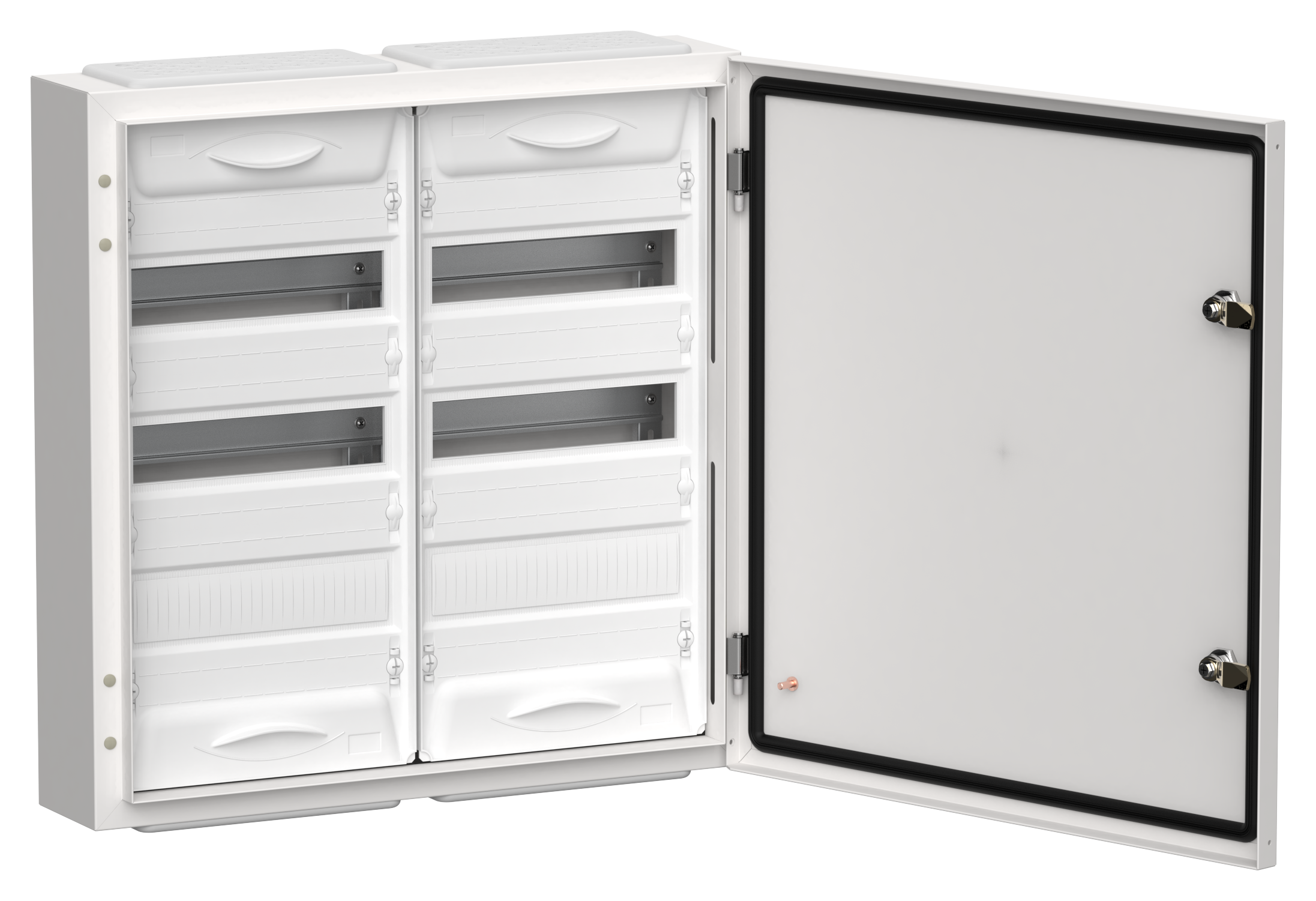 TITAN 5 Корпус металлический ЩРн-72 (2х36) 585х570х140мм IP54 белый (одна дверь) IEK