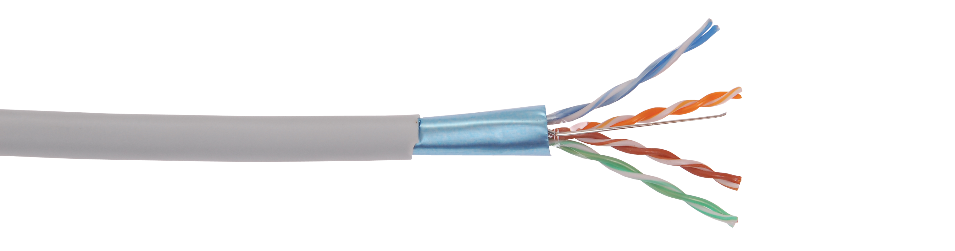 ITK Кабель связи витая пара ШПД F/UTP кат.5E 4 пары solid PVC 305м серый