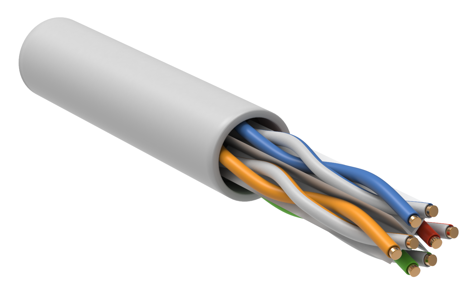 ITK Витая пара U/UTP кат.6 4х2х23AWG solid PVCLS нг(А)-LSLTx белый (305м)