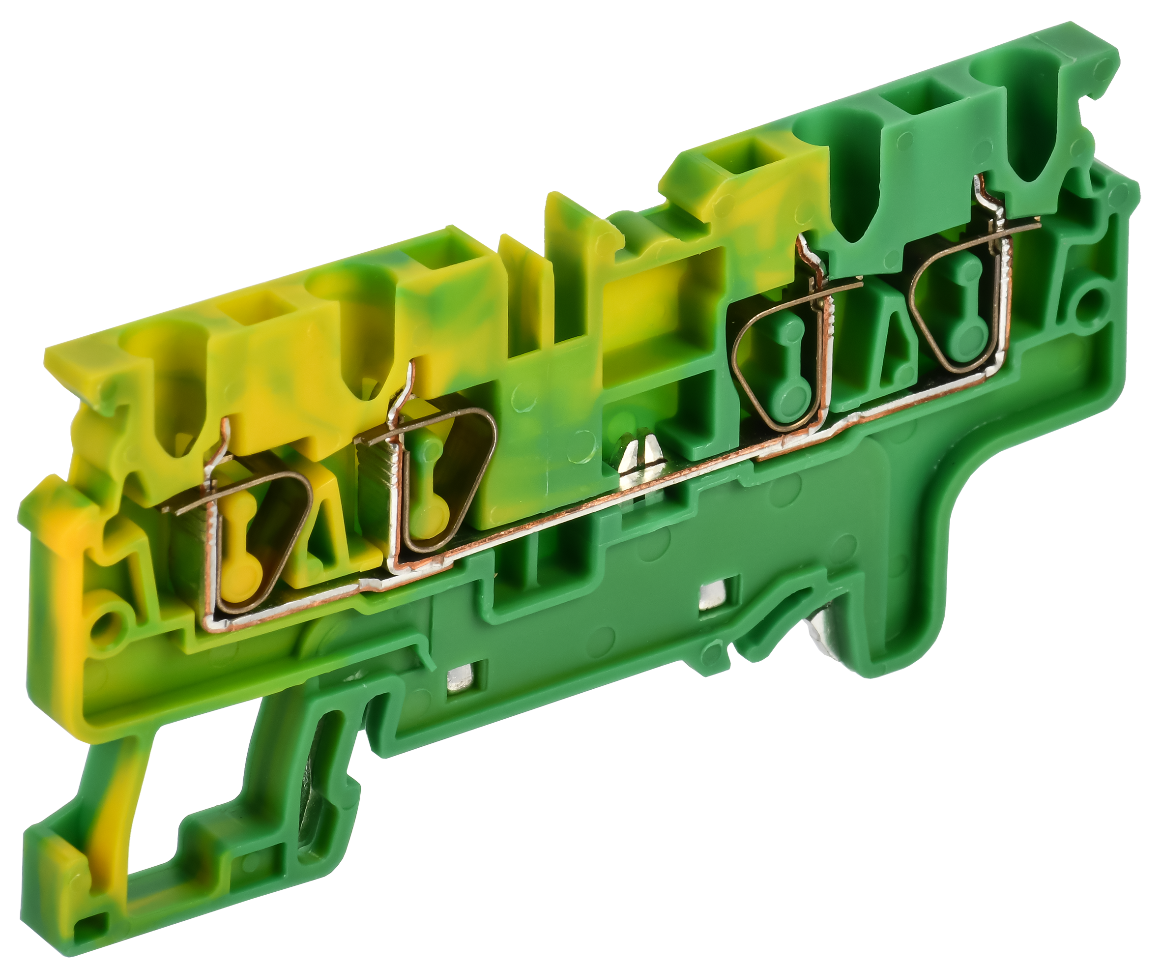 ARMAFIX Клемма пружинная CX2.5-4 PE 2,5мм2 четырехконтактная заземляющая IEK