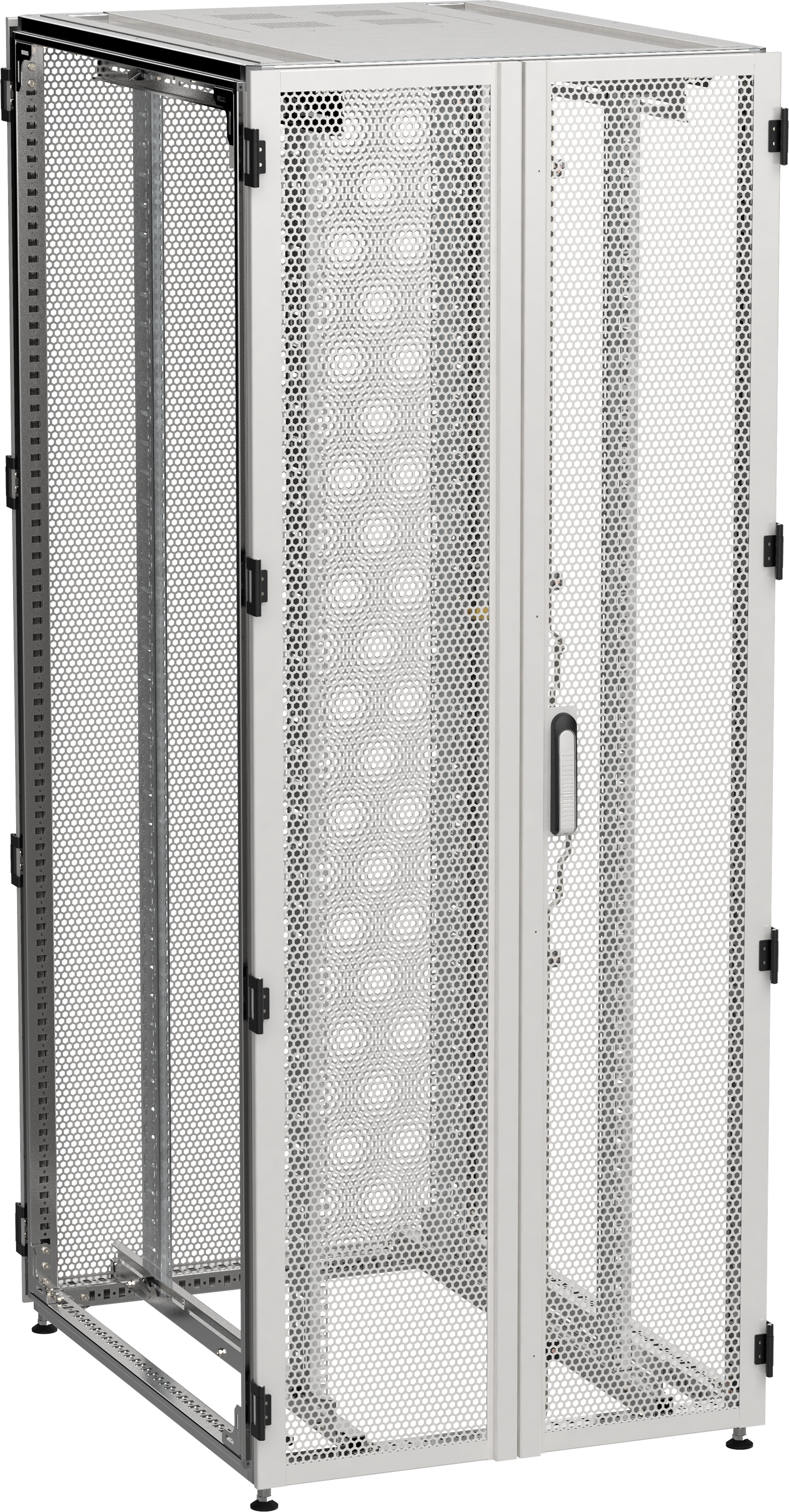 ITK by ZPAS Шкаф серверный 19" 42U 800х1000 двухстворчатые перфорированные двери серый РФ