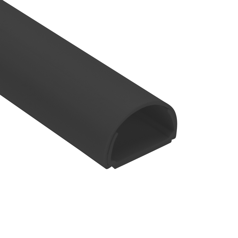 Кабель-канал полукруглый 20х12мм, черный (60 м/уп) REXANT