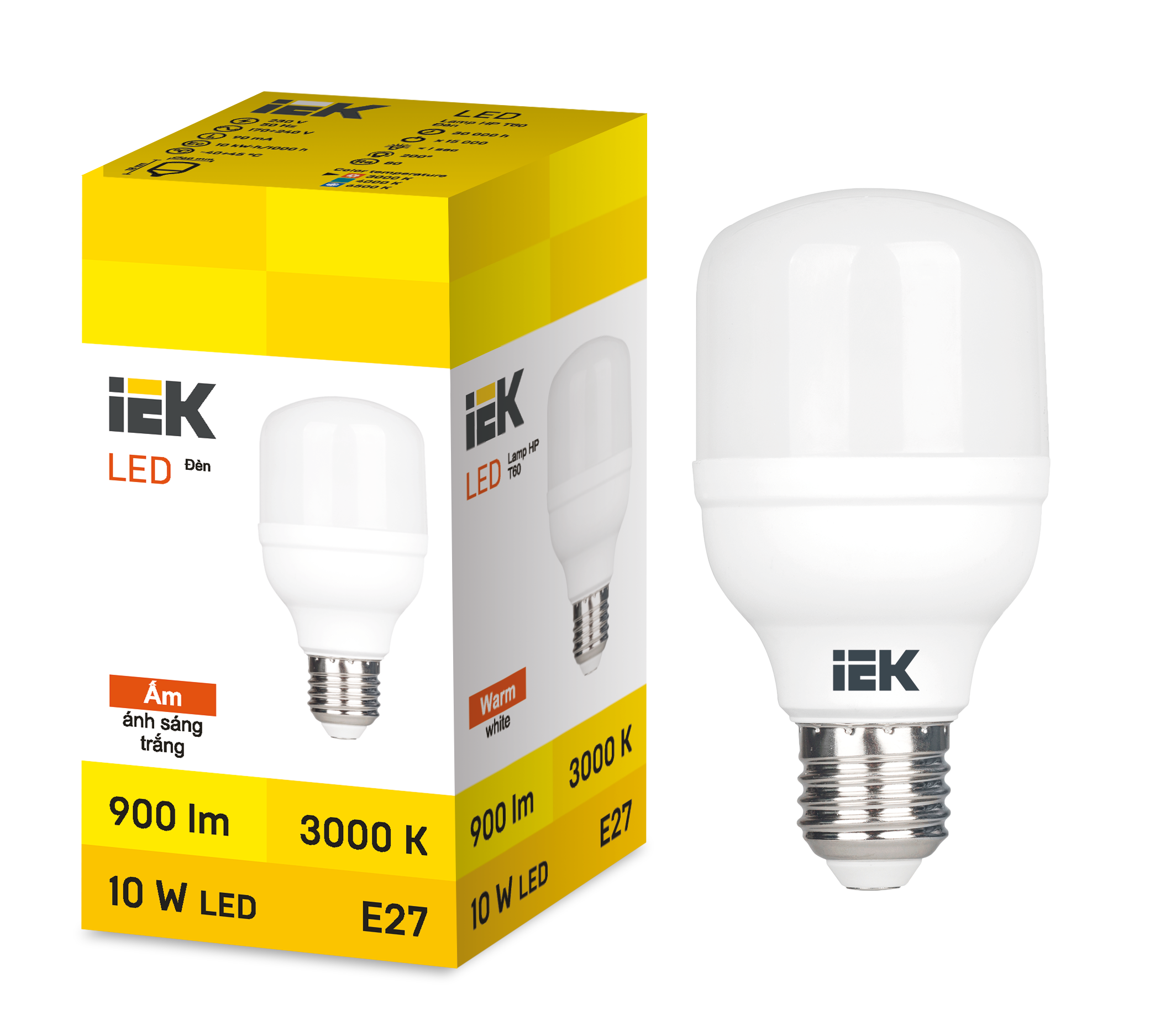 LED HP T60 10W 3000K E27 IEK