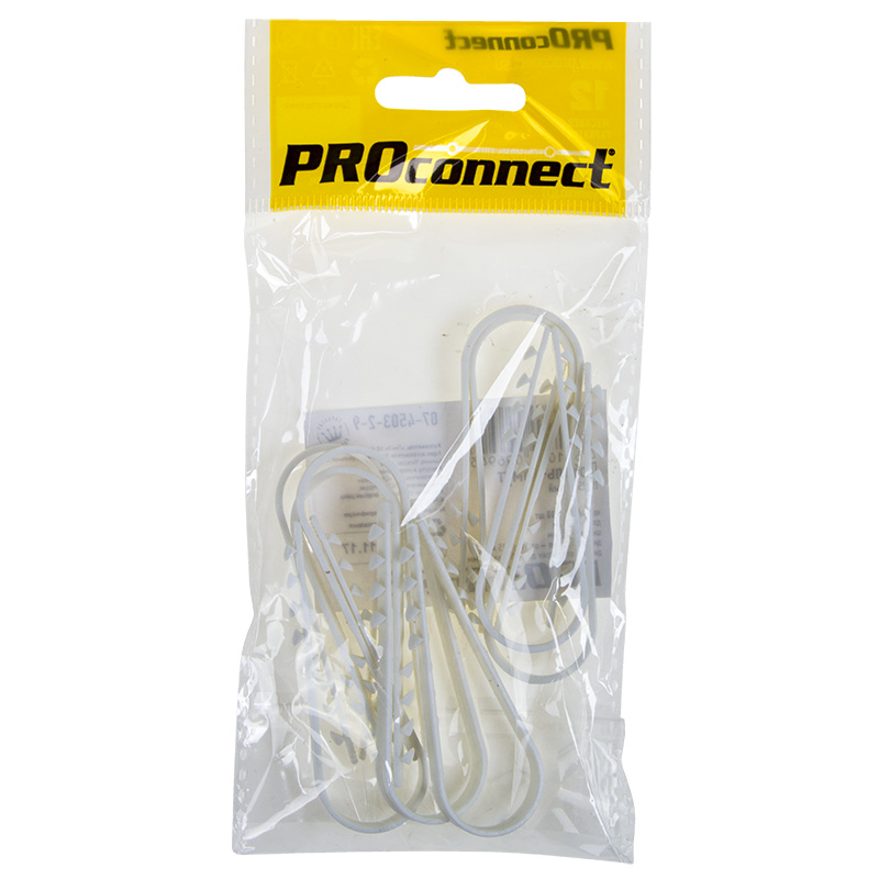 Дюбель-хомут 19-25мм, круглый, белый (10 шт/уп) PROconnect