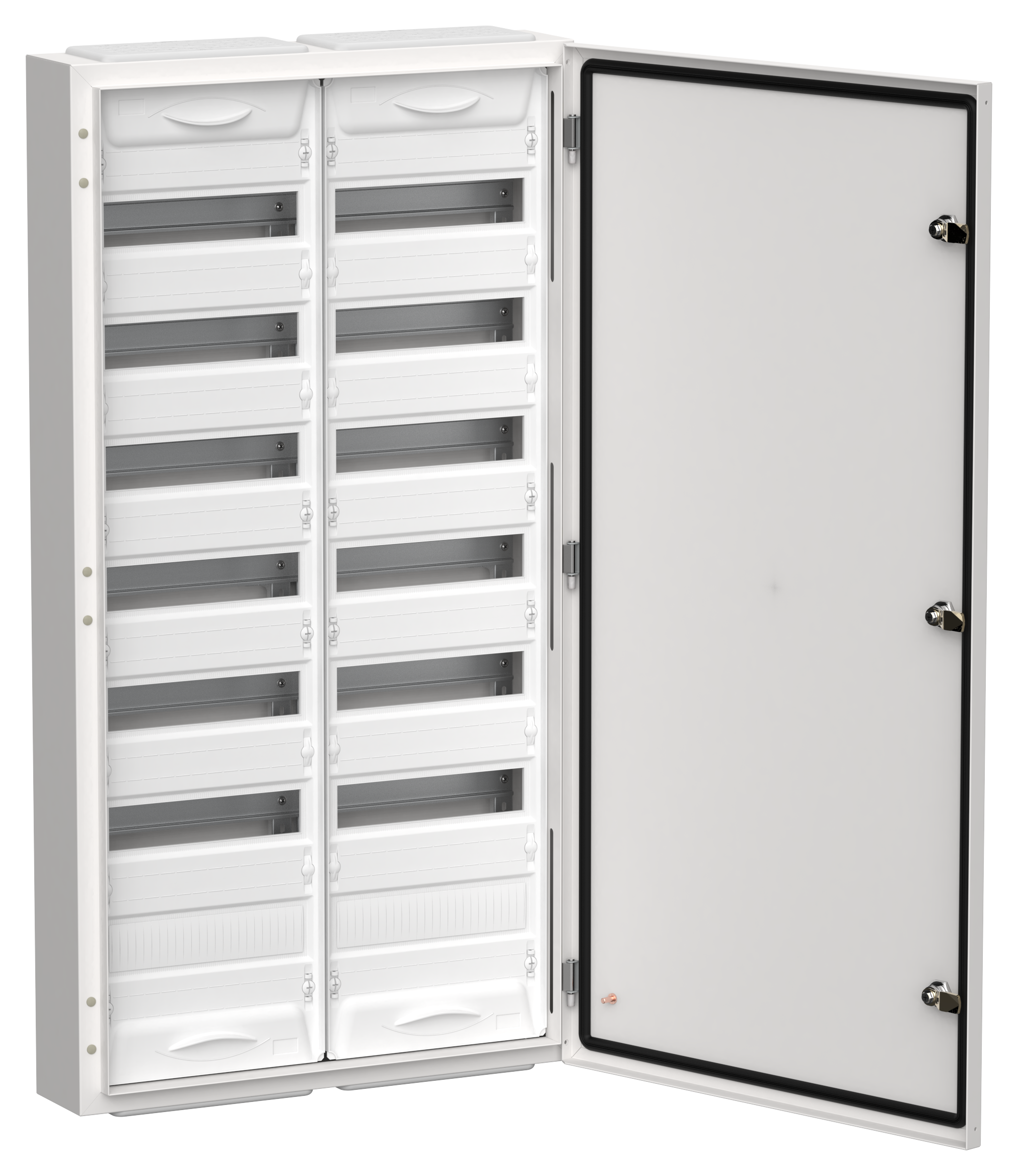 TITAN 5 Корпус металлический ЩРн-168 (2х84) 1085х570х140мм IP54 белый (одна дверь) IEK