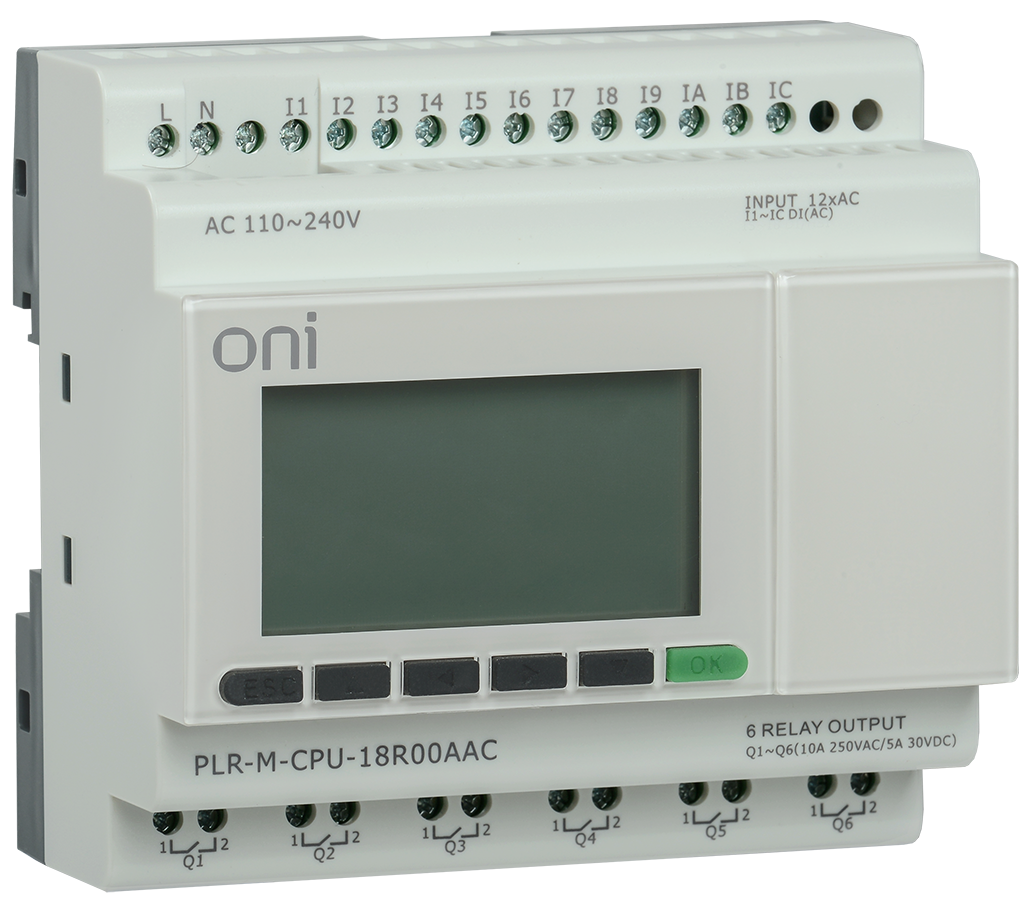 Микро ПЛК PLR-M. CPU DI12/DO06(R) 220В AC ONI