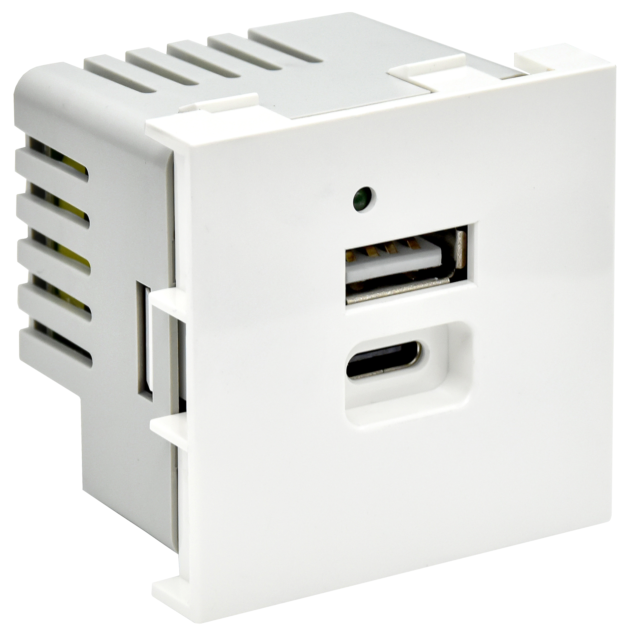 PRIMER РКЮ-25-40-П Розетка USB A+C 5В 4,2А (2 модуля) белая IEK
