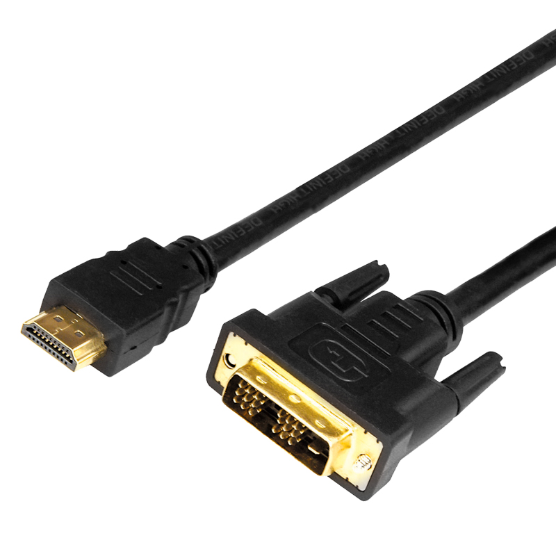 Шнур HDMI – DVI-D, 2м, позолоченный, с фильтрами REXANT