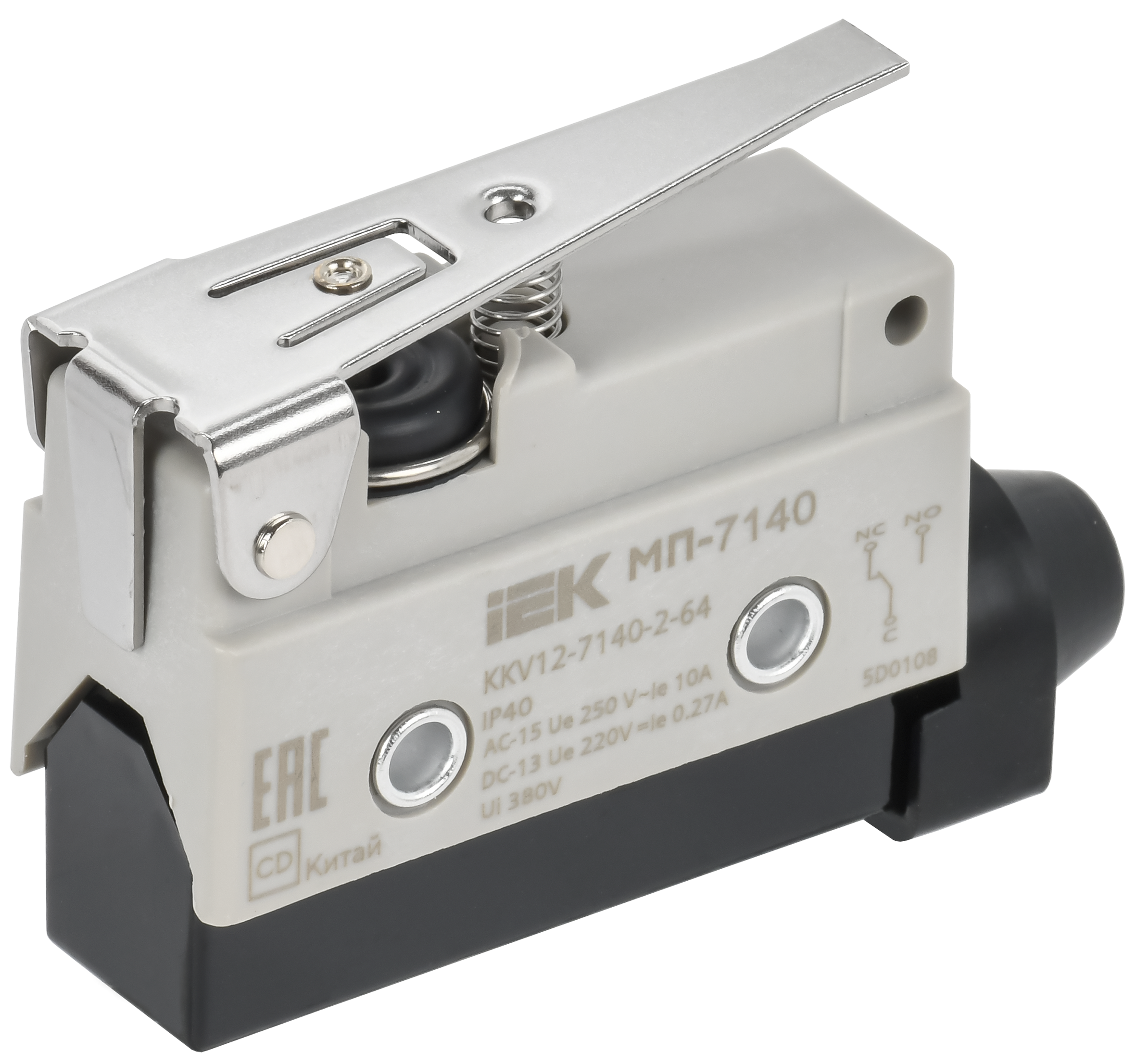 Микропереключатель концевой МП-7140 укороченный рычаг IP40 IEK