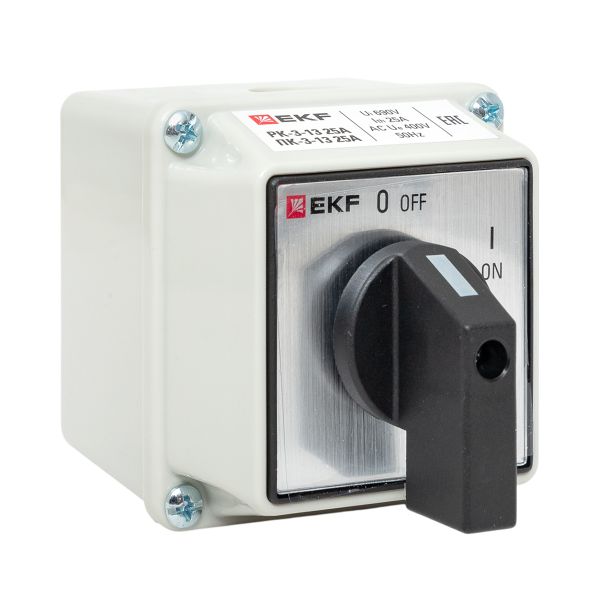 Переключатель кулачковый ПК-3-13 25А 3P "ВКЛ-ВЫКЛ" IP65 EKF PROxima