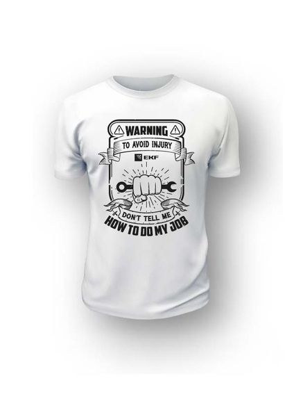 Футболка белая Avoid injury XL