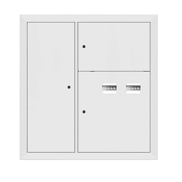 Щит этажный 2 кв. RAL9003 со слаботочным отсеком слева (1000x950x150) EKF PROxima