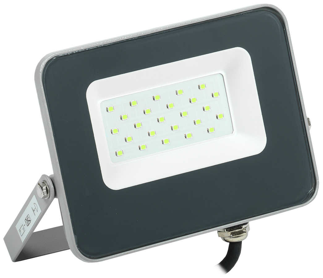 Прожектор светодиодный СДО 07-20G green IP65 серый IEK