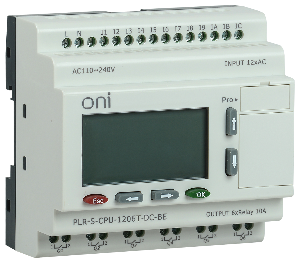 Логическое реле PLR-S. CPU1206(T) 24В DC с экраном ONI