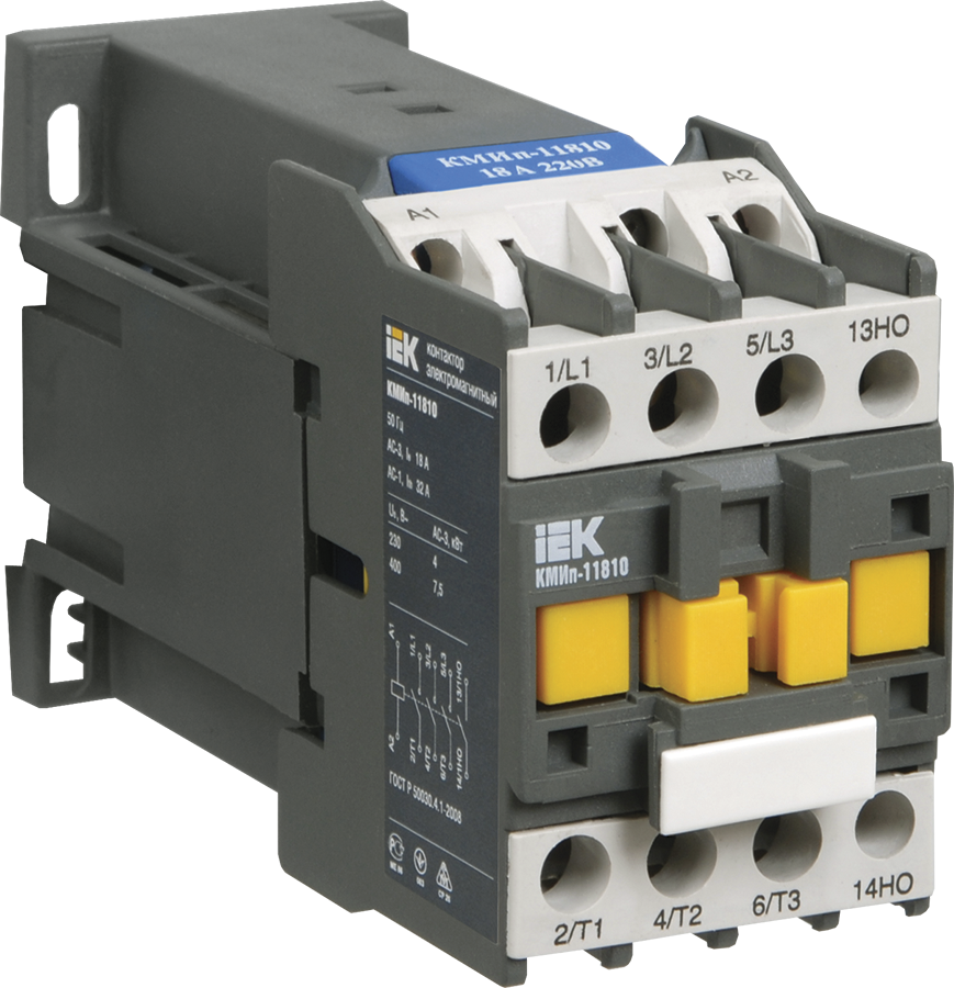 Контактор КМИп-11210 12А 110В/АС3 1NO IEK