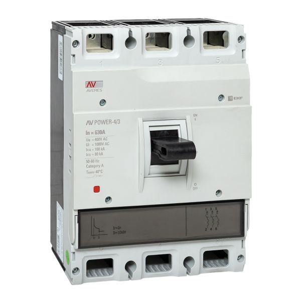 Выключатель автоматический в литом корпусе AV-POWER-4/3 630А 100кА TR EKF