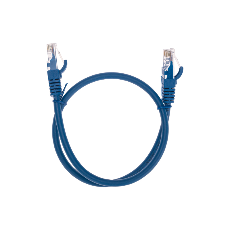 Шнур коммутационный патч-корд U/UTP, CAT 6, RJ45-RJ45, 26AWG, LSZH, синий, 0,5м REXANT