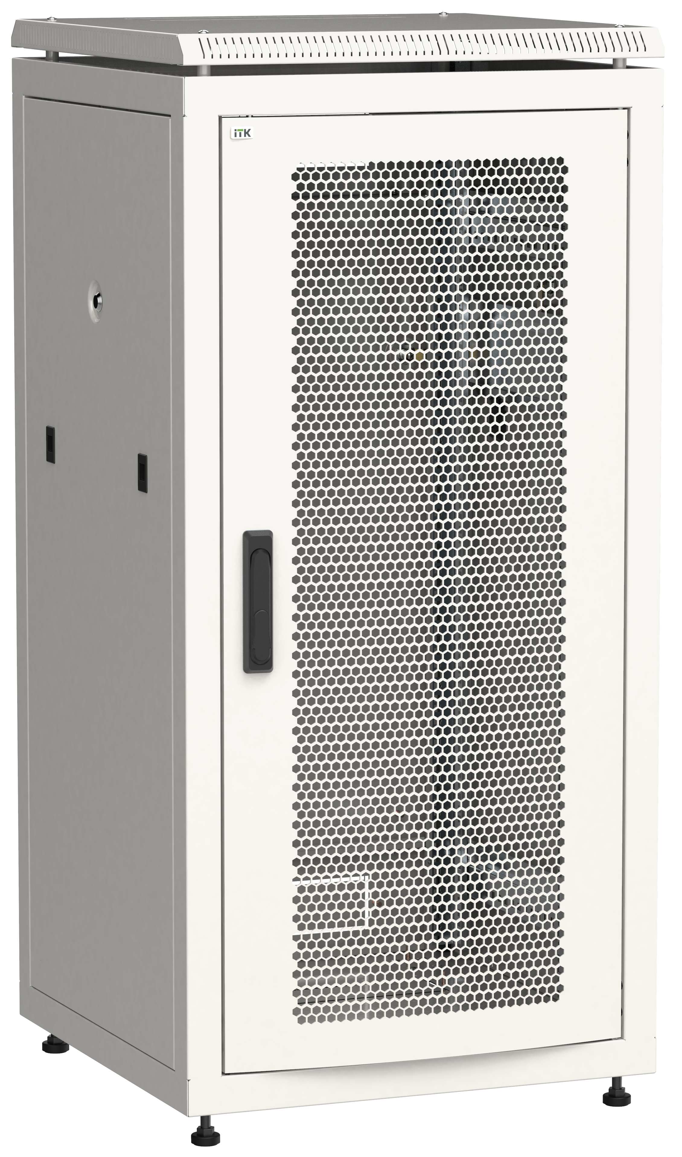 ITK LINEA N Шкаф сетевой 19" 18U 600х800мм перфорированная передняя дверь серый