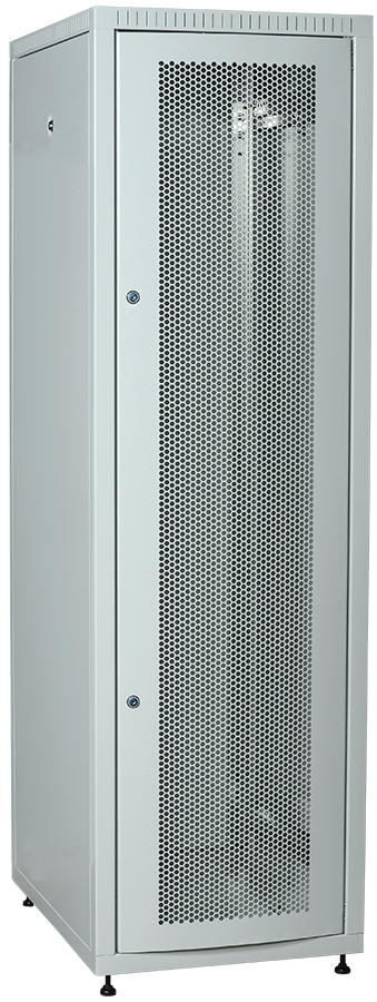 ITK LINEA E Шкаф напольный сетевой 19" 42U 600х800мм перфорированная передняя дверь задняя металлическая серый