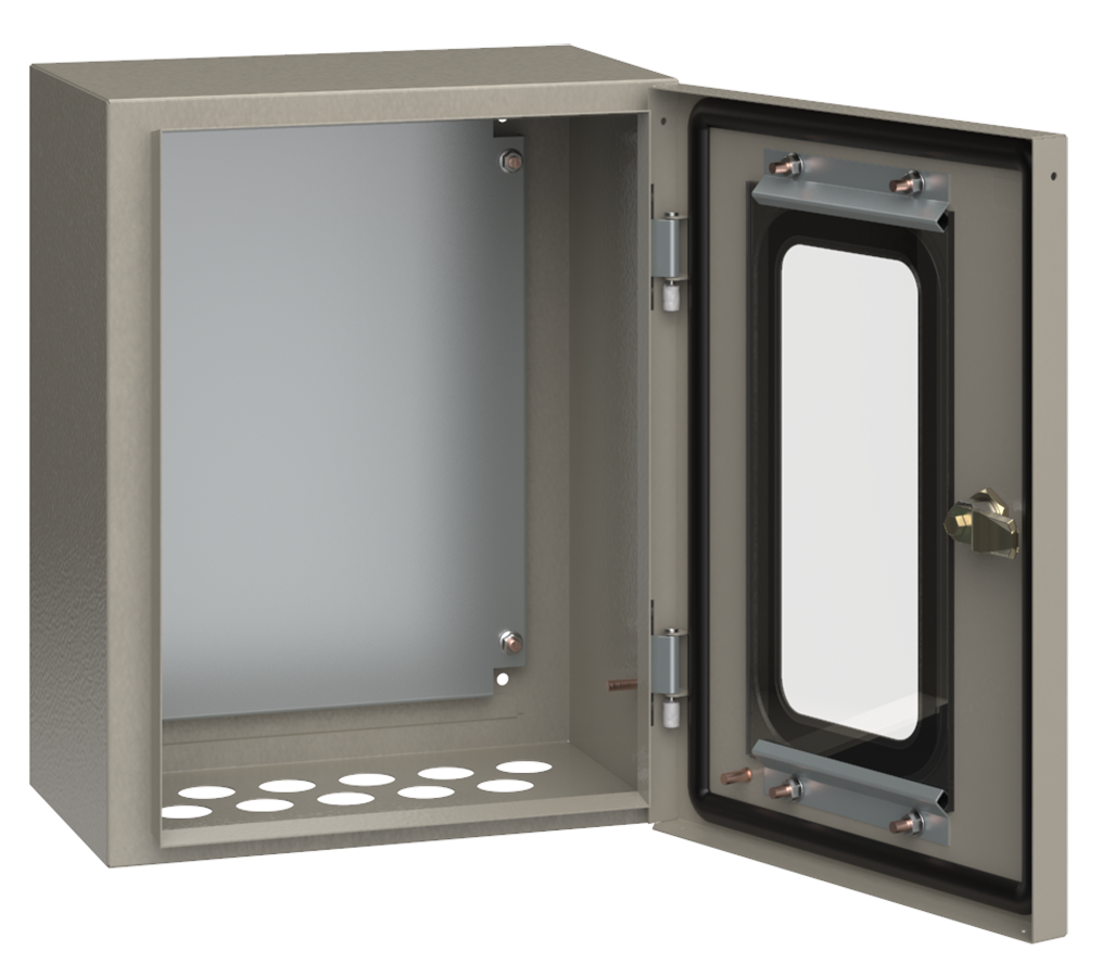 Корпус металлический ЩМП-1-0 (400х300х220мм) У2 IP54 прозрачная дверь IEK