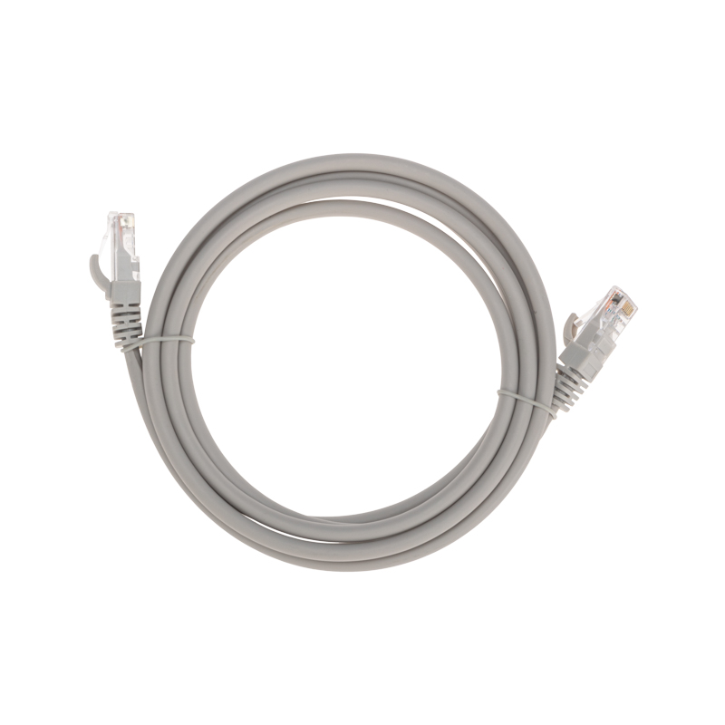 Шнур коммутационный патч-корд U/UTP, CAT 6, RJ45-RJ45, 26AWG, LSZH, серый, 2м REXANT