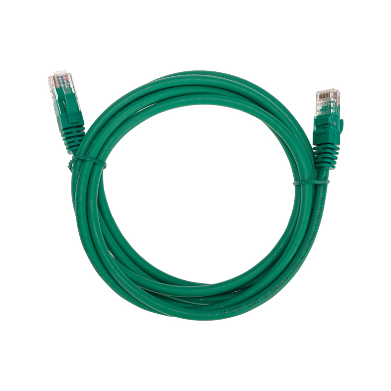 Шнур коммутационный патч-корд U/UTP, CAT 6, RJ45-RJ45, 26AWG, LSZH, зеленый, 2м REXANT