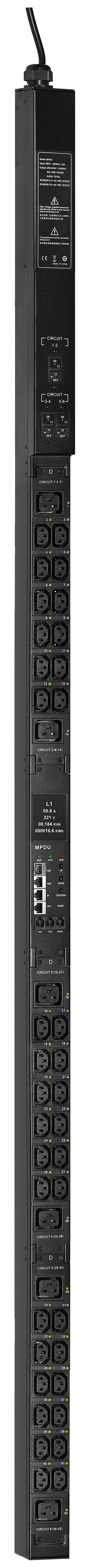 ITK CONTROL PDU с мониторингом и управлением PV1313 3Ф 32А 36С13 6С19 кабель 3м IEC60309