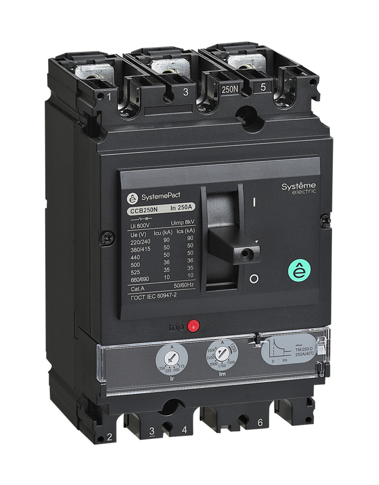 АВТ.ВЫКЛ SYSTEMEPACT CCB250 50KA 3P3D TMD200 РЫЧАГ