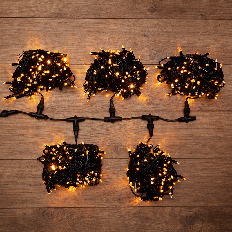 Гирлянда LED ClipLight 24V, 5 нитей по 20 метров, цвет диодов Желтый