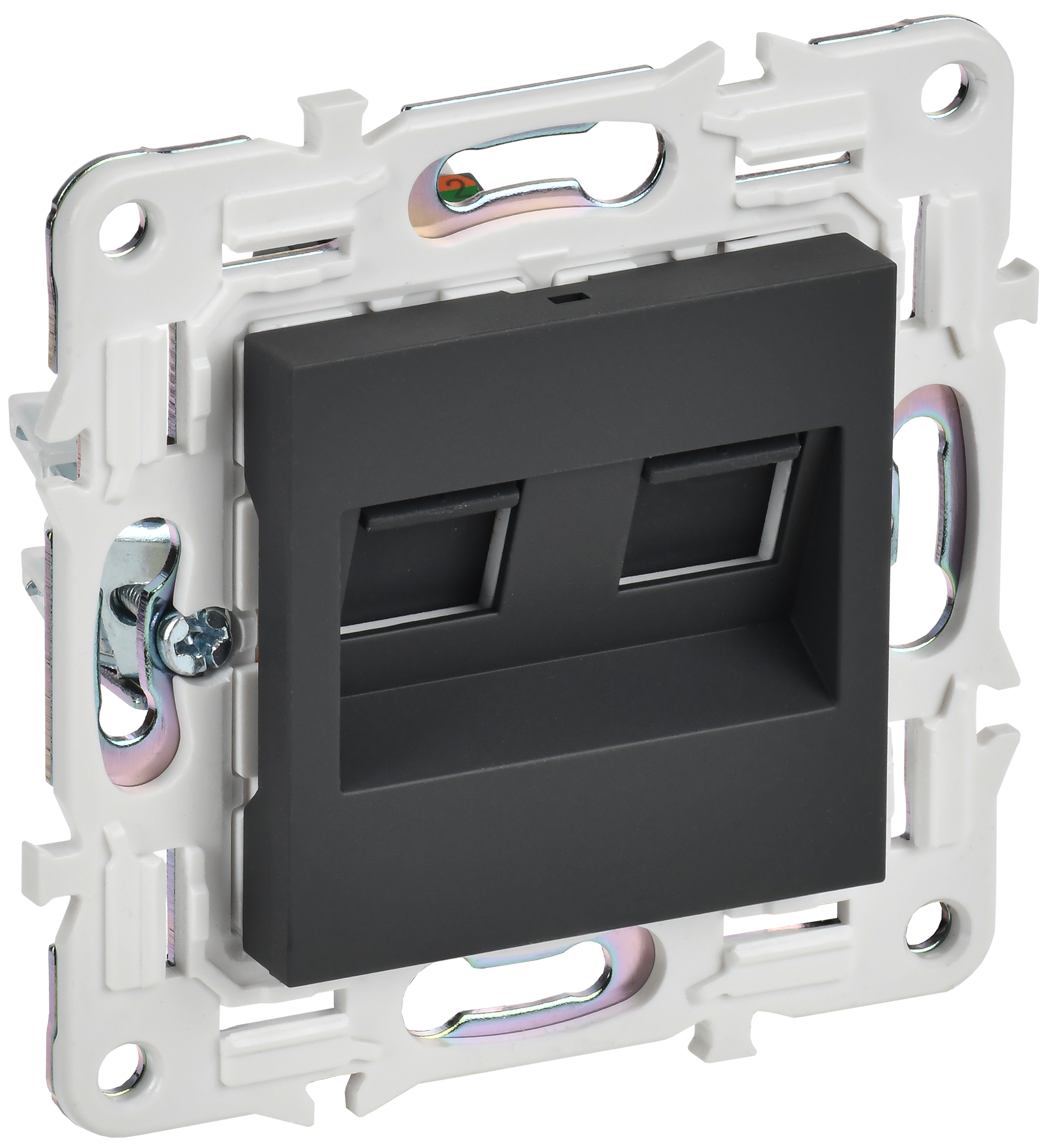 SKANDY Розетка компьютерная двойная RJ45 кат.6 SK-K04G графит IEK