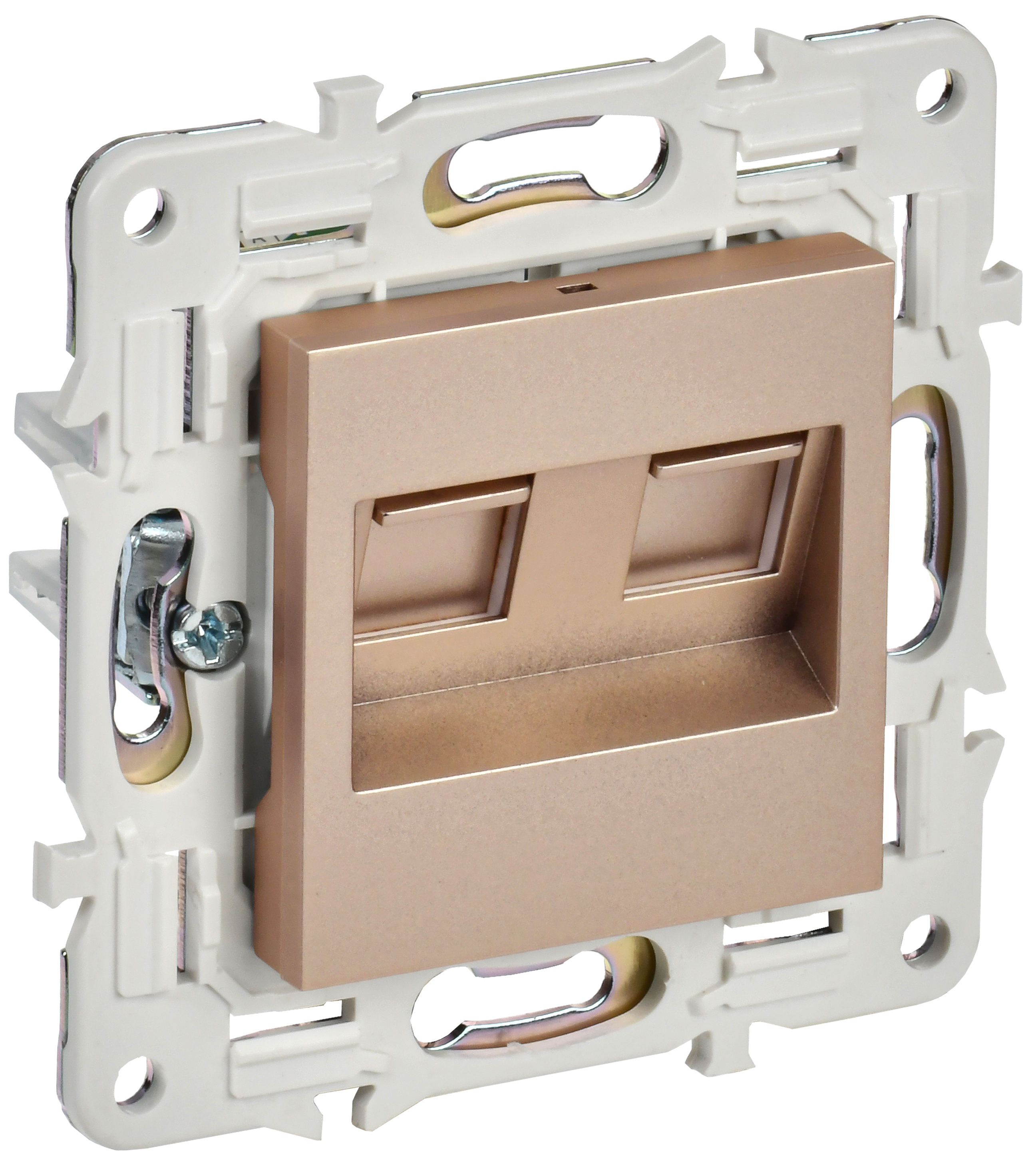 SKANDY Розетка компьютерная двойная RJ45 кат.6 SK-K04Sa песочный IEK