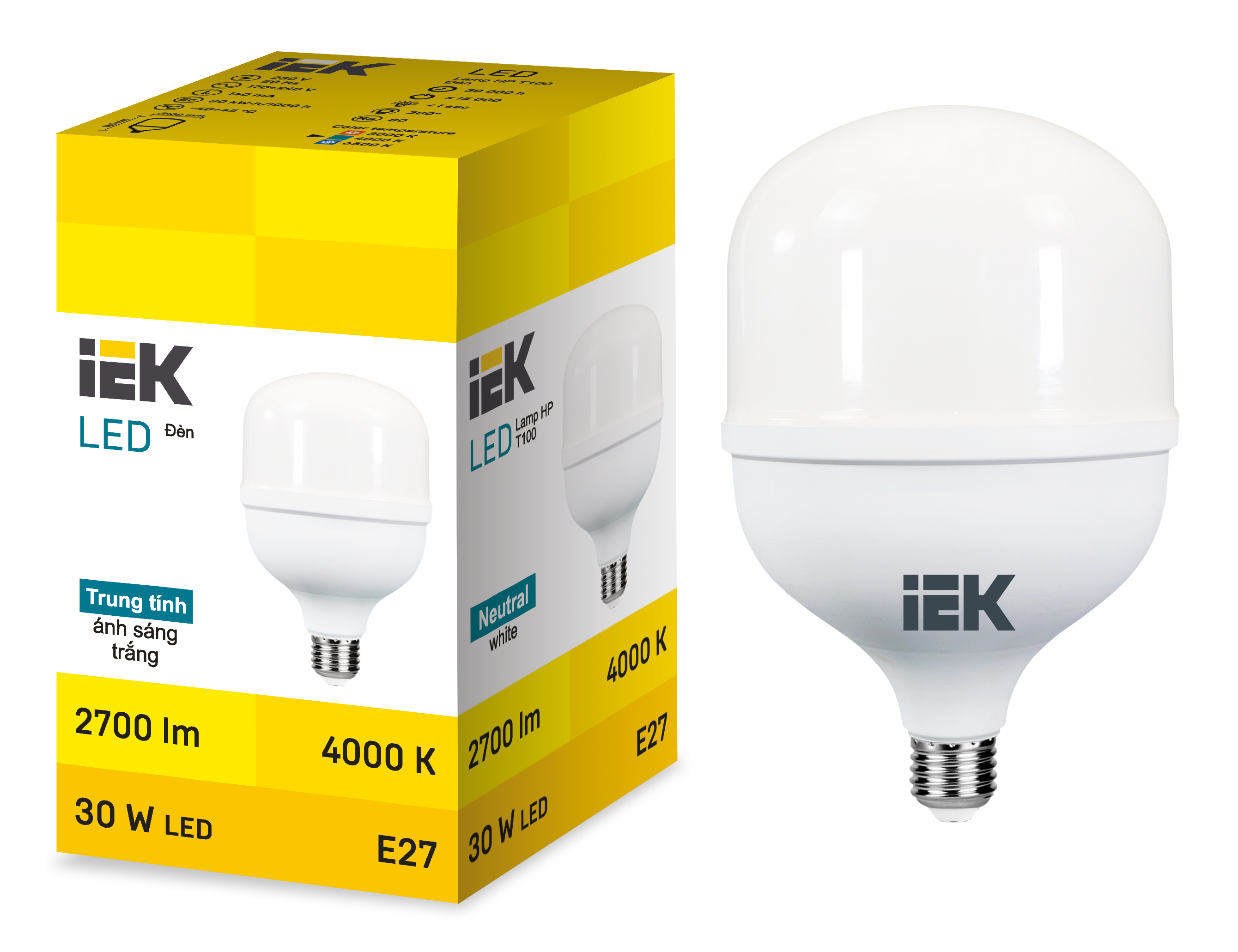 LED HP T100 30W 4000K E27 IEK