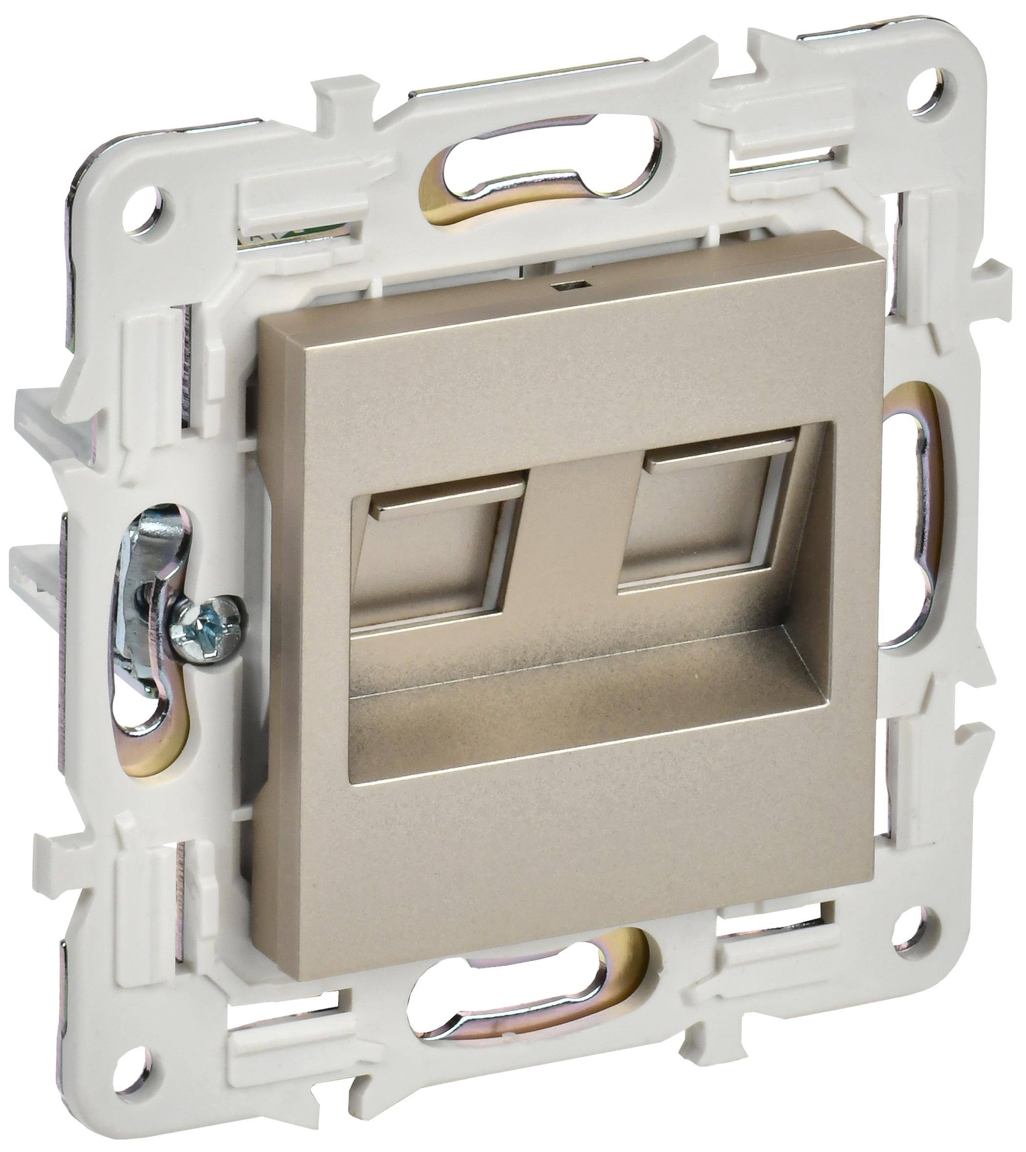 SKANDY Розетка компьютерная двойная RJ45 кат.6 SK-K04Sh шампань IEK