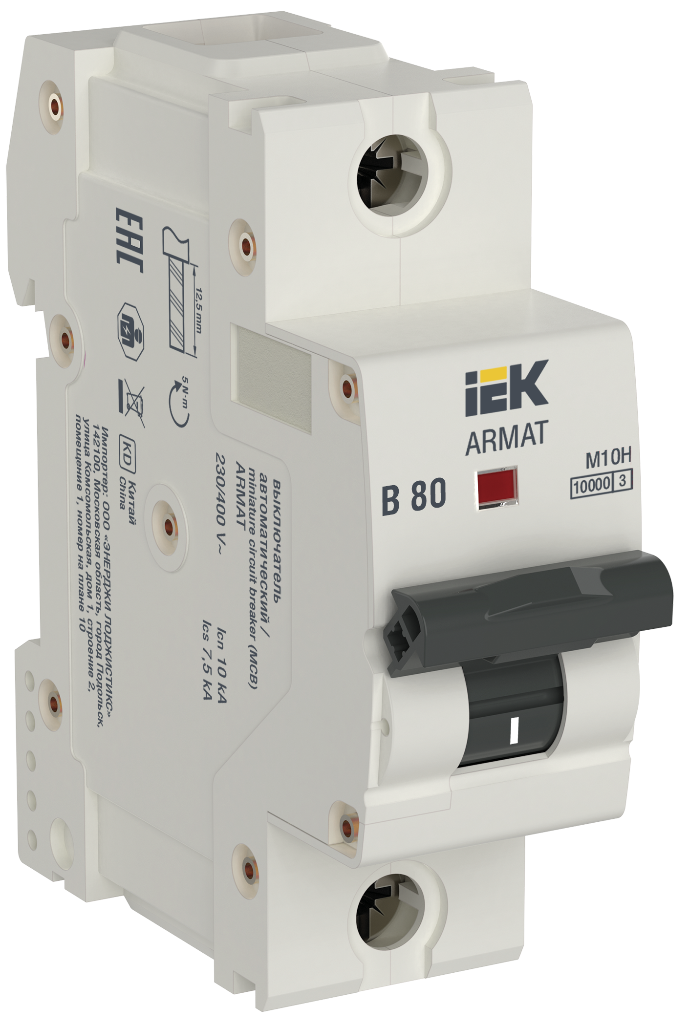 ARMAT Автоматический выключатель M10H 1P B 80A IEK