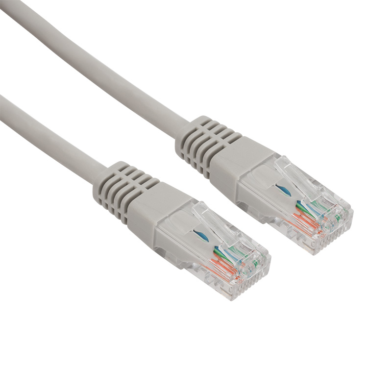 Шнур коммутационный патч-корд U/UTP RJ45-RJ45, CAT 5e, LSZH серый, 3м REXANT