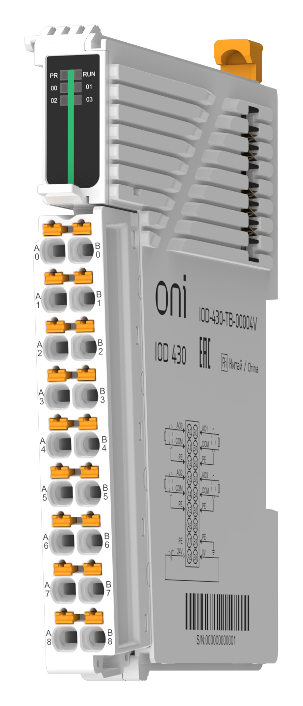 IOD 430 Модуль аналогового вывода 4 сигнала напряжения ONI