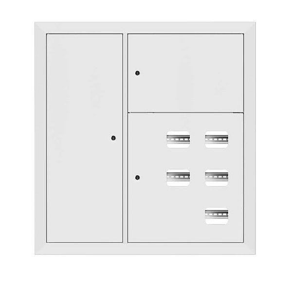 Щит этажный 5 кв. RAL9003 со слаботочным отсеком слева (1000x950x150) EKF PROxima