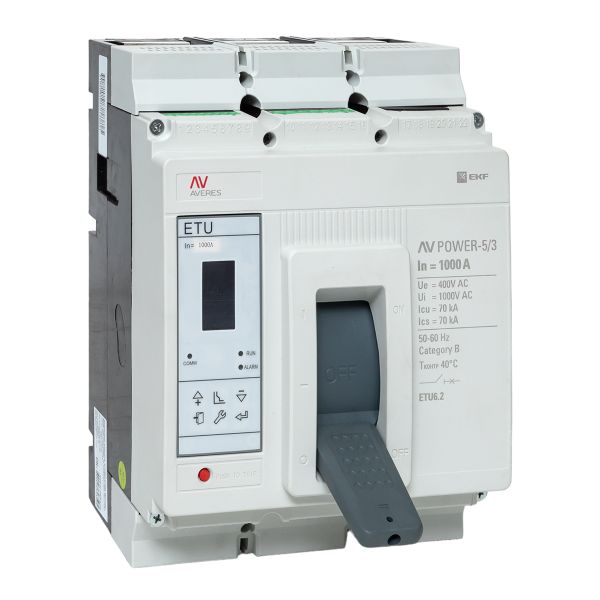 Выключатель автоматический в литом корпусе AV-POWER-5/3 1000А 70кА ETU6.2 EKF