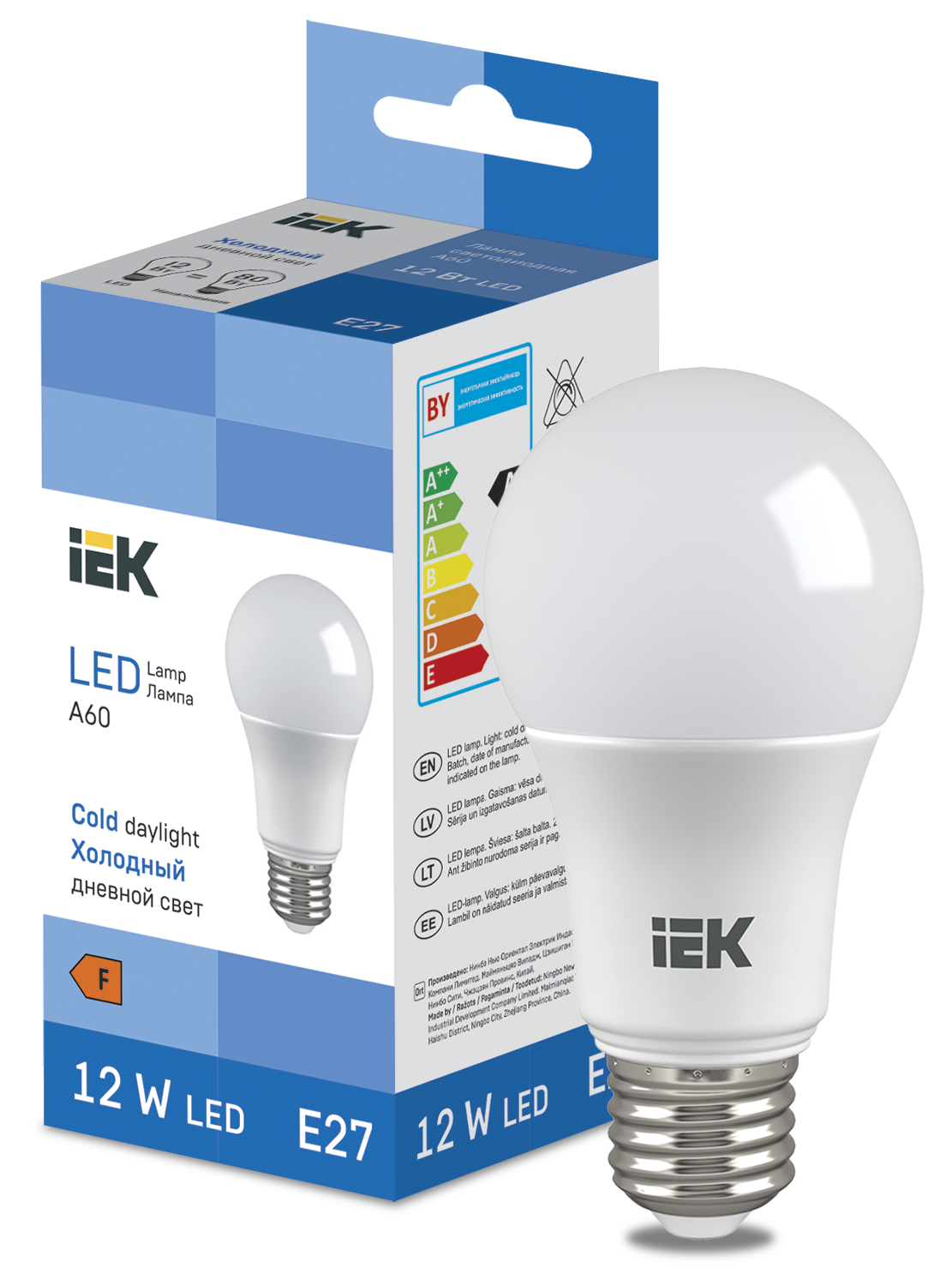 LED Bulb A60 1140lm 6500K E27 IEK