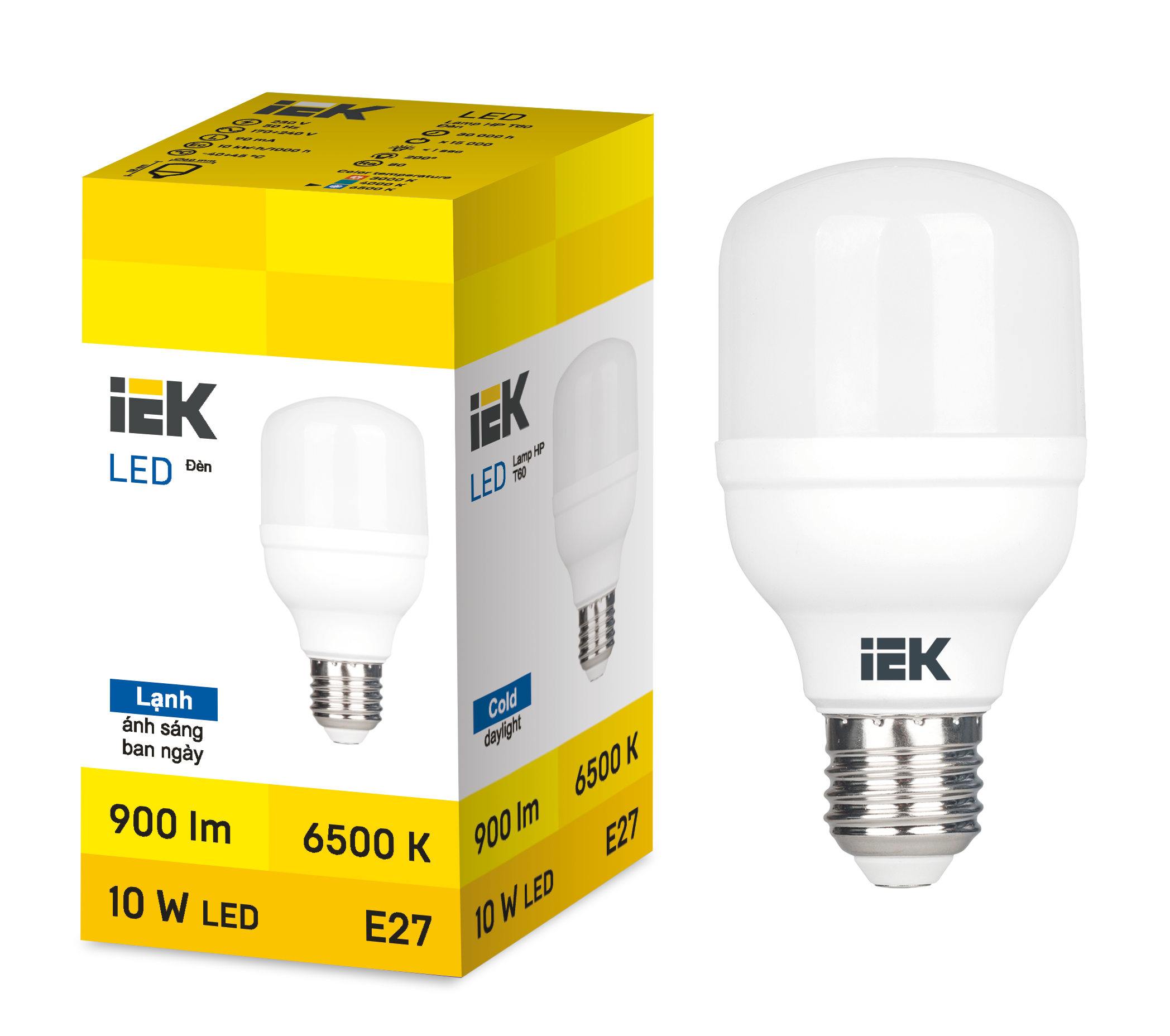 LED HP T60 10W 6500K E27 IEK