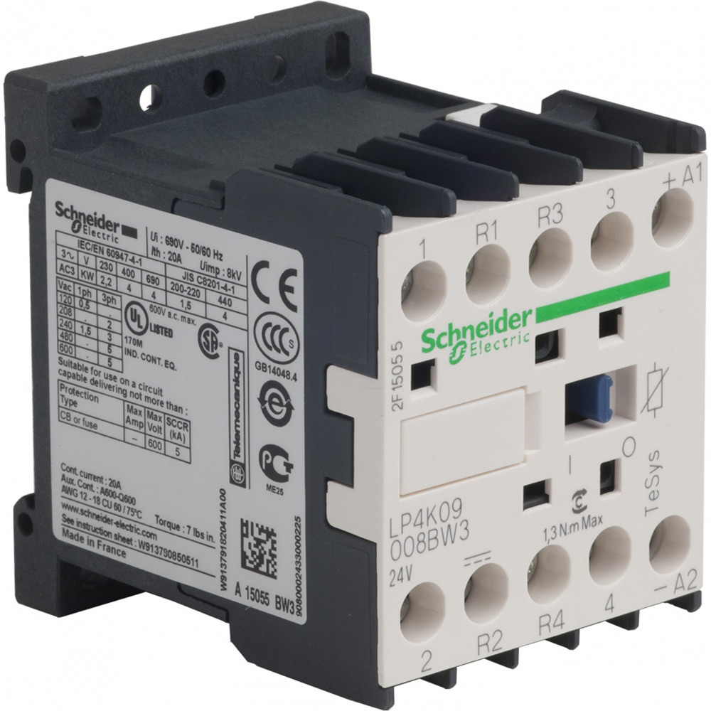 КОНТАКТОР.4Р(2НО+2НЗ),AC1,20A,24V DC