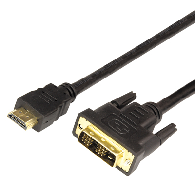 Шнур  HDMI - DVI-D  gold  15М  с фильтрами  REXANT