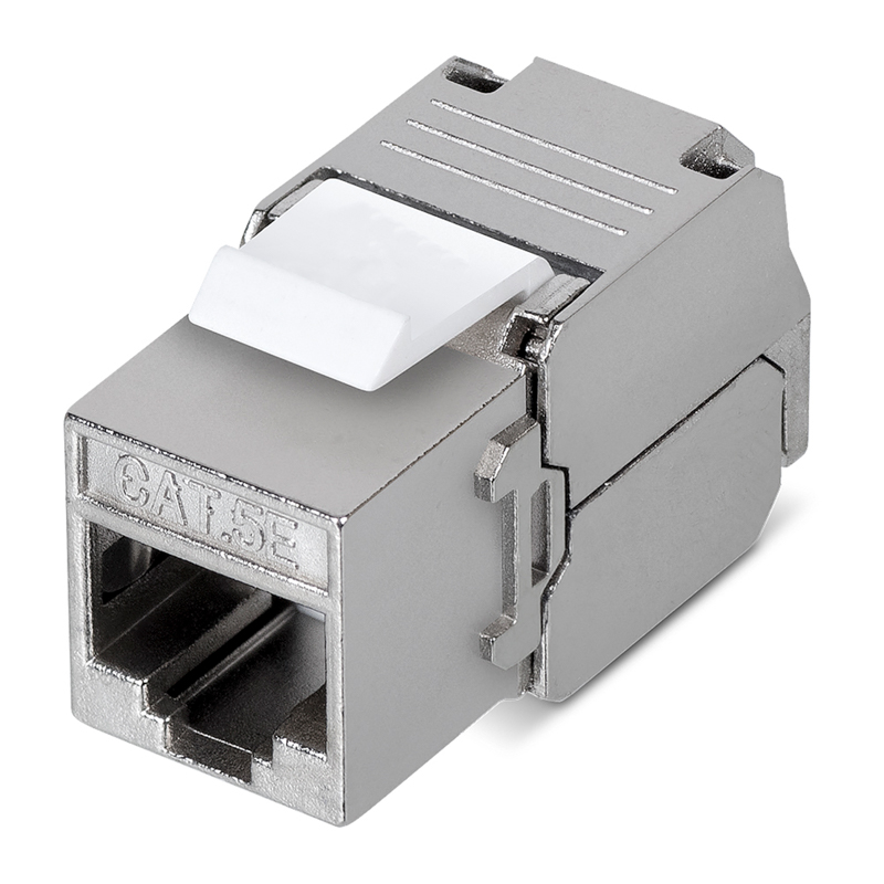 Модуль Keystone Jack RJ-45 CAT 5e экранированный 110 IDC тип 180 градусов, самозажимной REXANT