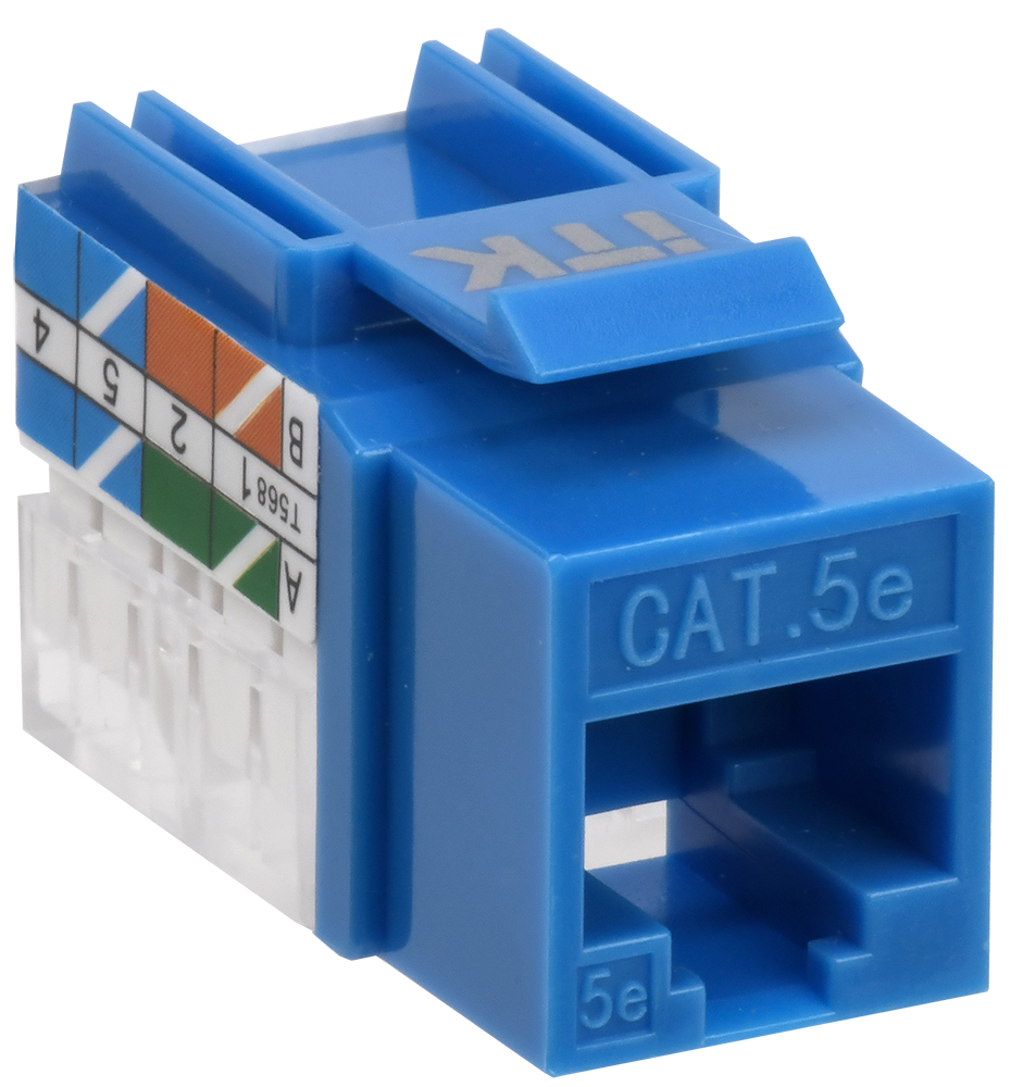 ITK Модуль Keystone Jack кат.5E UTP 110 IDC 90град синий