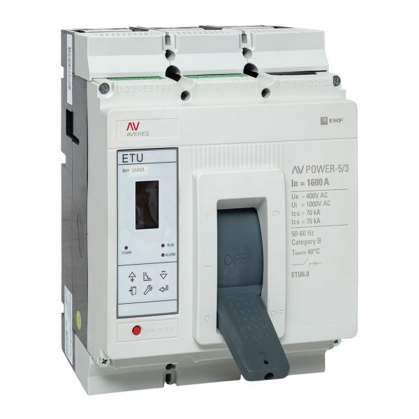 Выключатель автоматический в литом корпусе AV-POWER-5/3 1600А 70кА ETU6.0 EKF