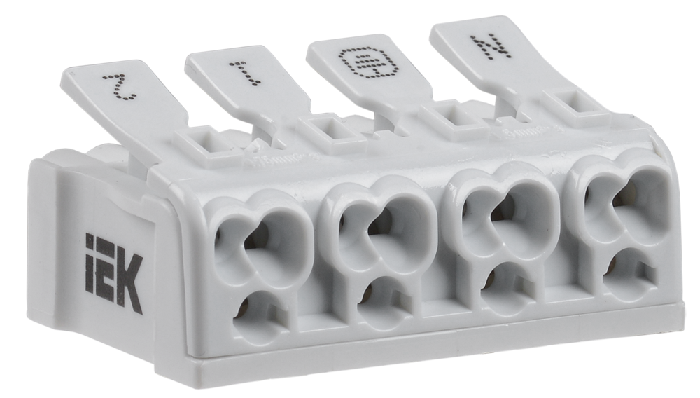 Клемма пружинная соединительная КСПз4-2L+N+PE IEK