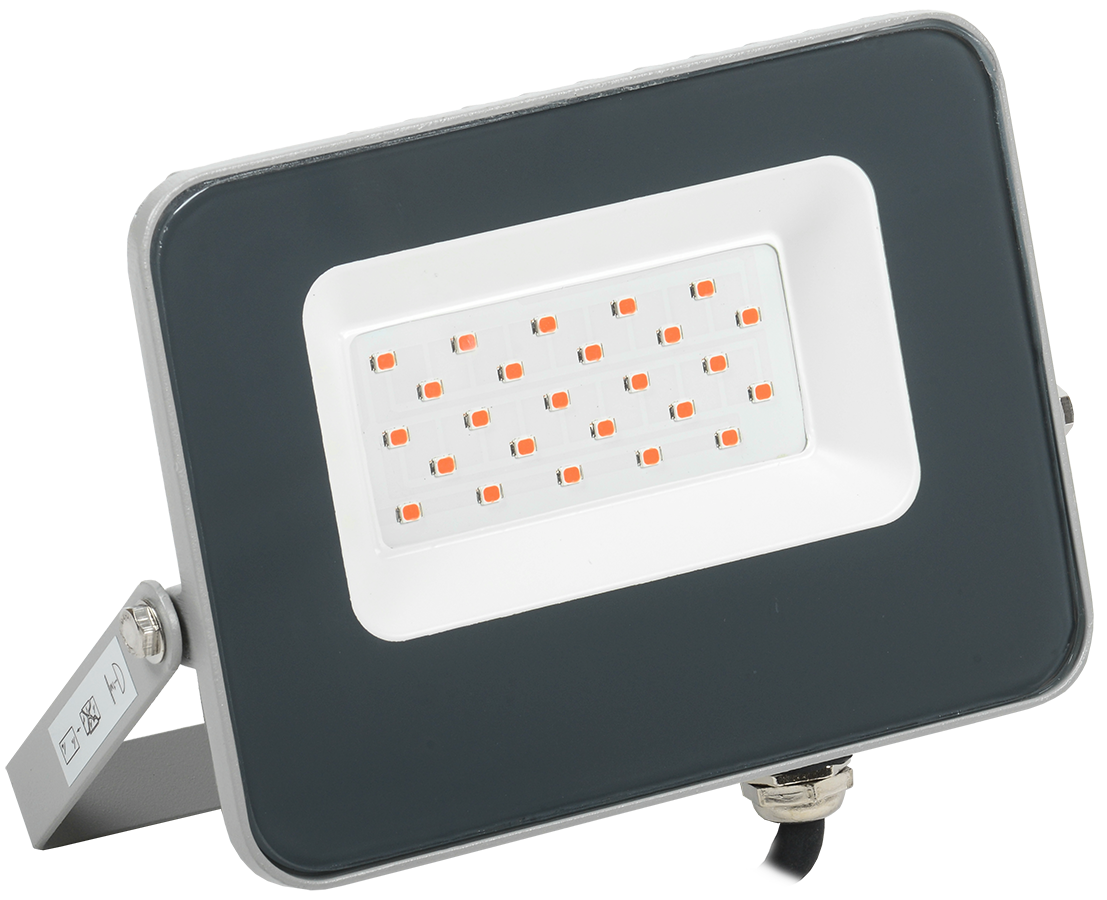 Прожектор светодиодный СДО 07-20R red IP65 серый IEK
