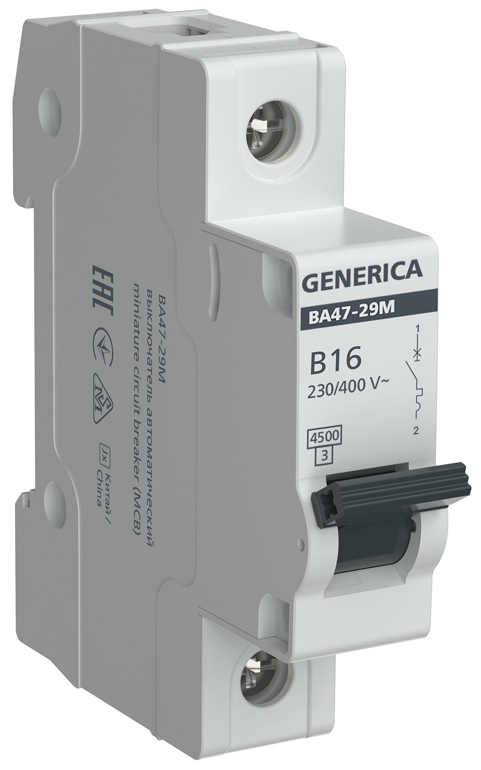 Автоматический выключатель ВА47-29М 1P 16А 4,5кА B GENERICA