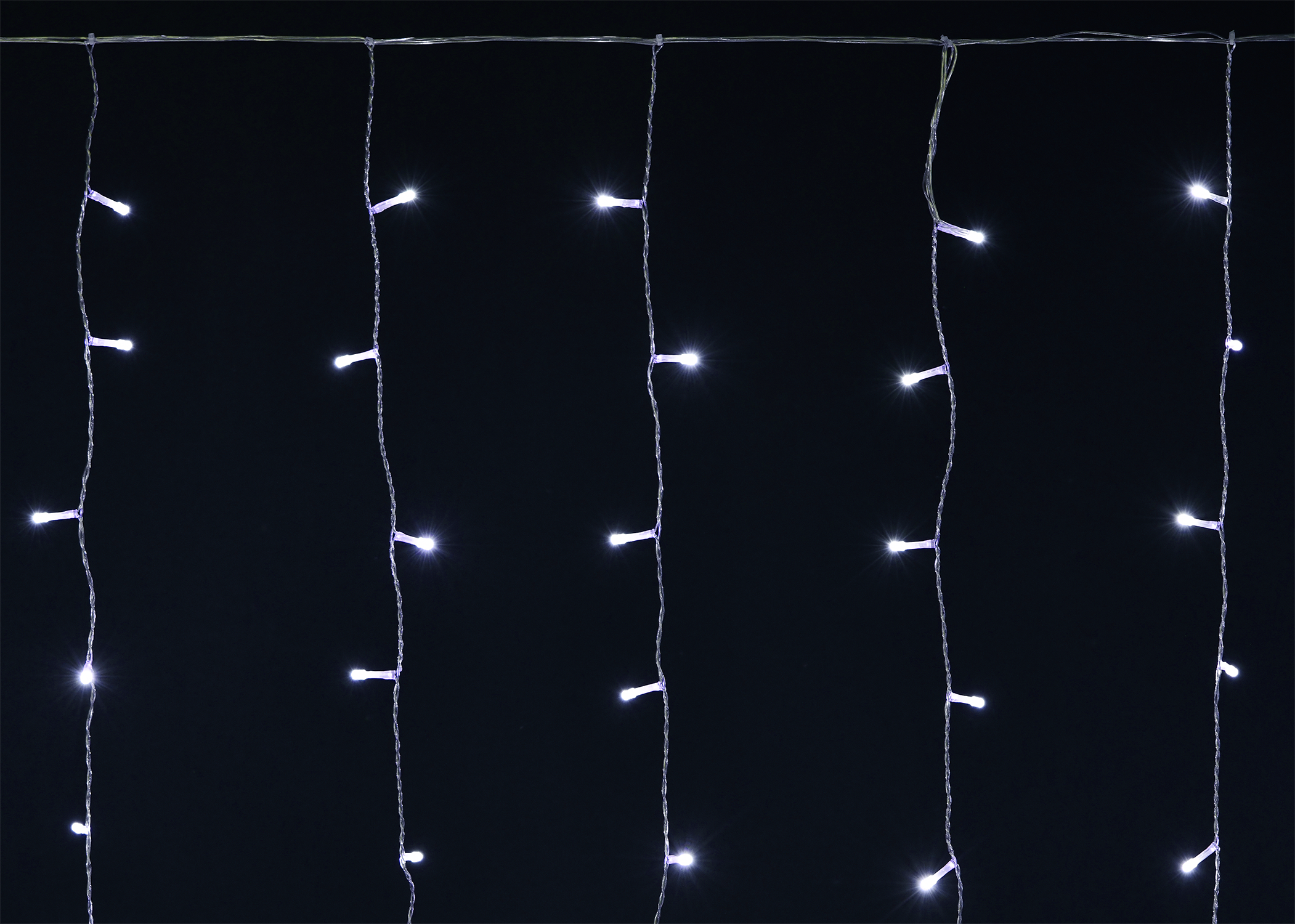 LIGHTING Гирлянда бахрома 4,5х0,7м 200 светодиодов белый свет IP44 прозрачный шнур 3м 230В мерцание транзит IEK